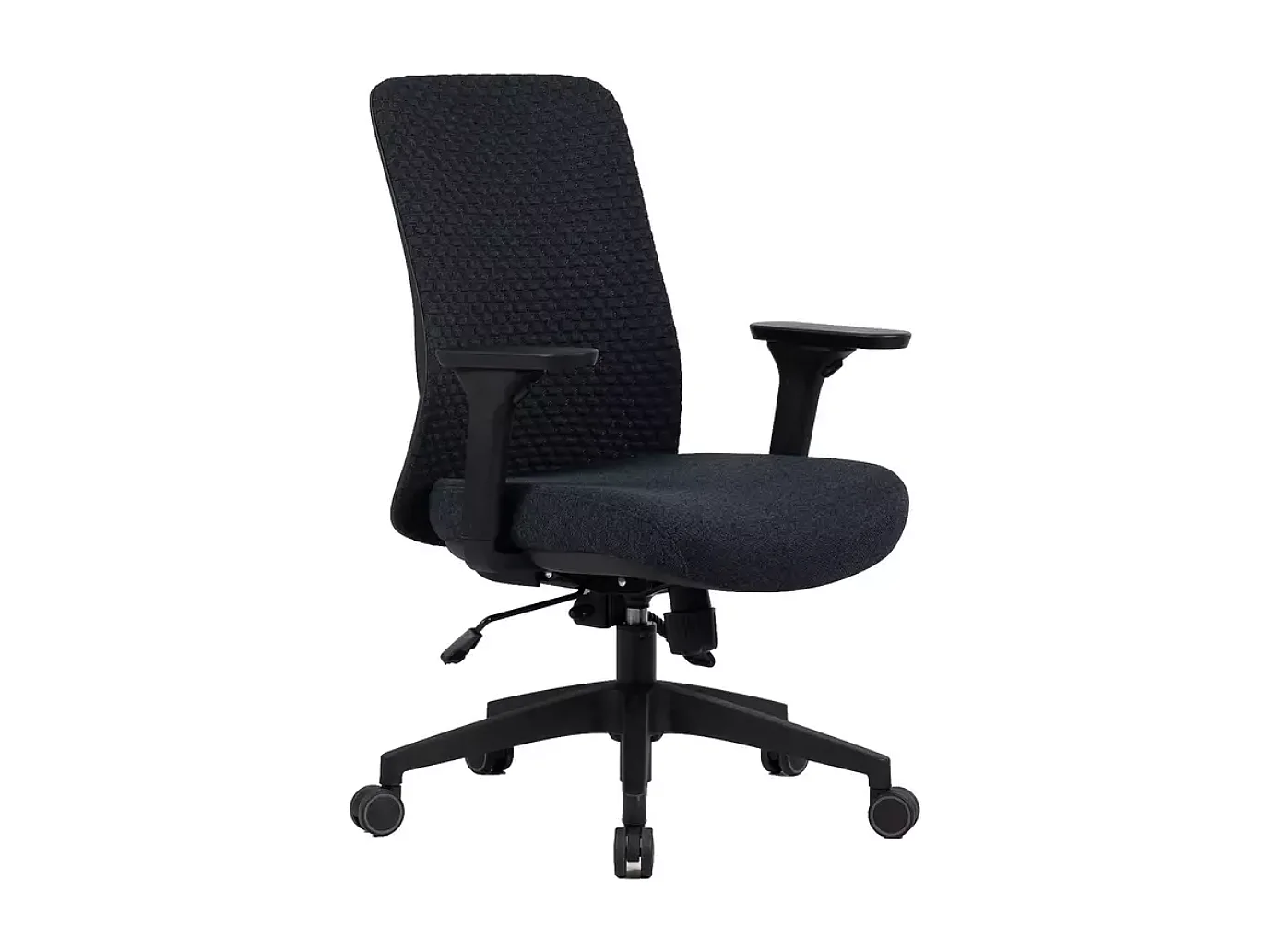 Chaise de bureau pivotante ergonomique tissu 3D noir TILT multibloc support lombaire réglable SON
