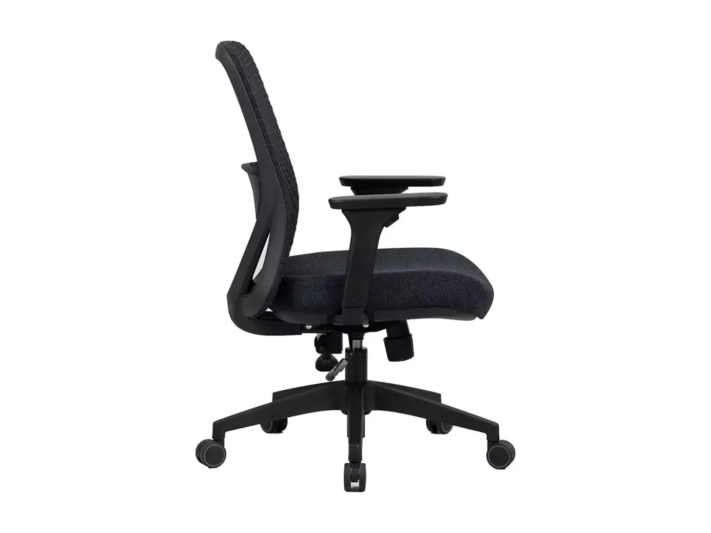 Chaise de bureau pivotante ergonomique tissu 3D noir TILT multibloc support lombaire réglable SON