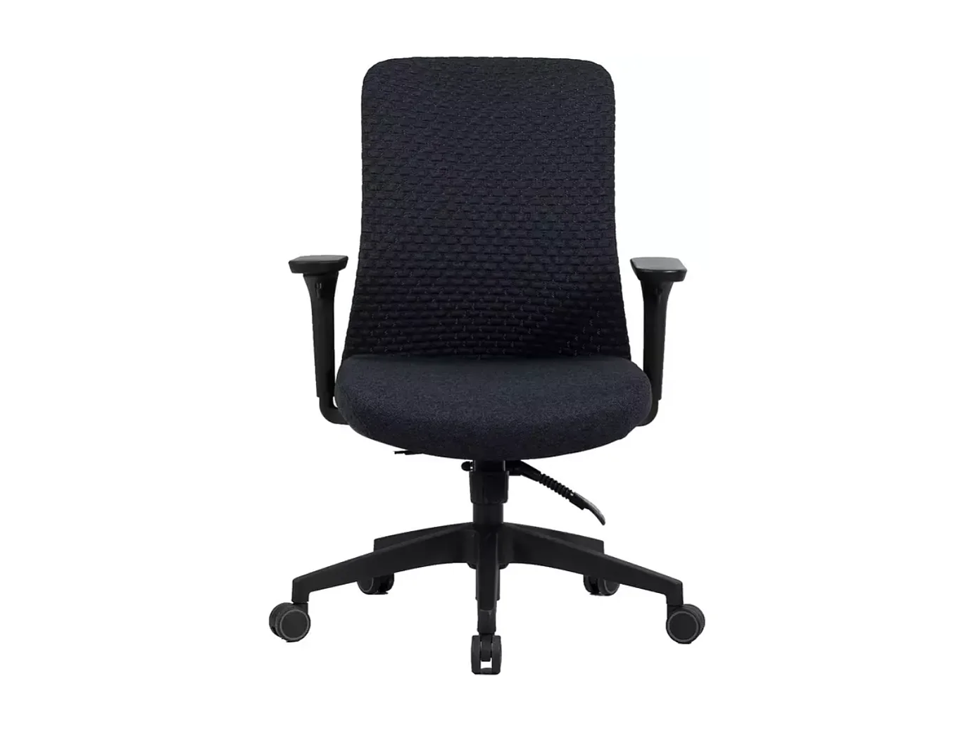 Chaise de bureau pivotante ergonomique tissu 3D noir TILT multibloc support lombaire réglable SON