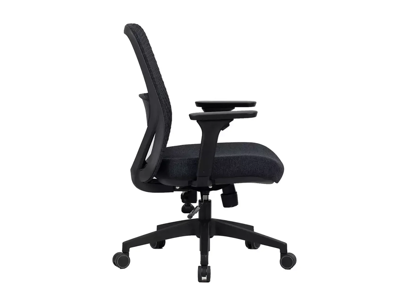Chaise de bureau pivotante ergonomique tissu 3D noir TILT multibloc support lombaire réglable SON
