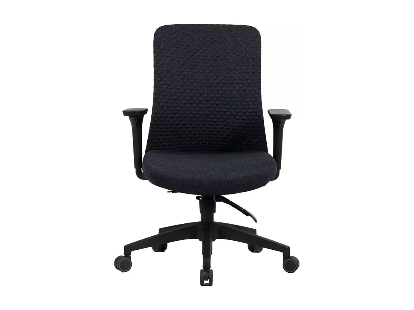 Chaise de bureau pivotante ergonomique tissu 3D noir TILT multibloc support lombaire réglable SON