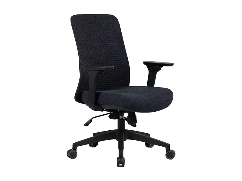 Chaise de bureau pivotante ergonomique tissu 3D noir TILT multibloc support lombaire réglable SON