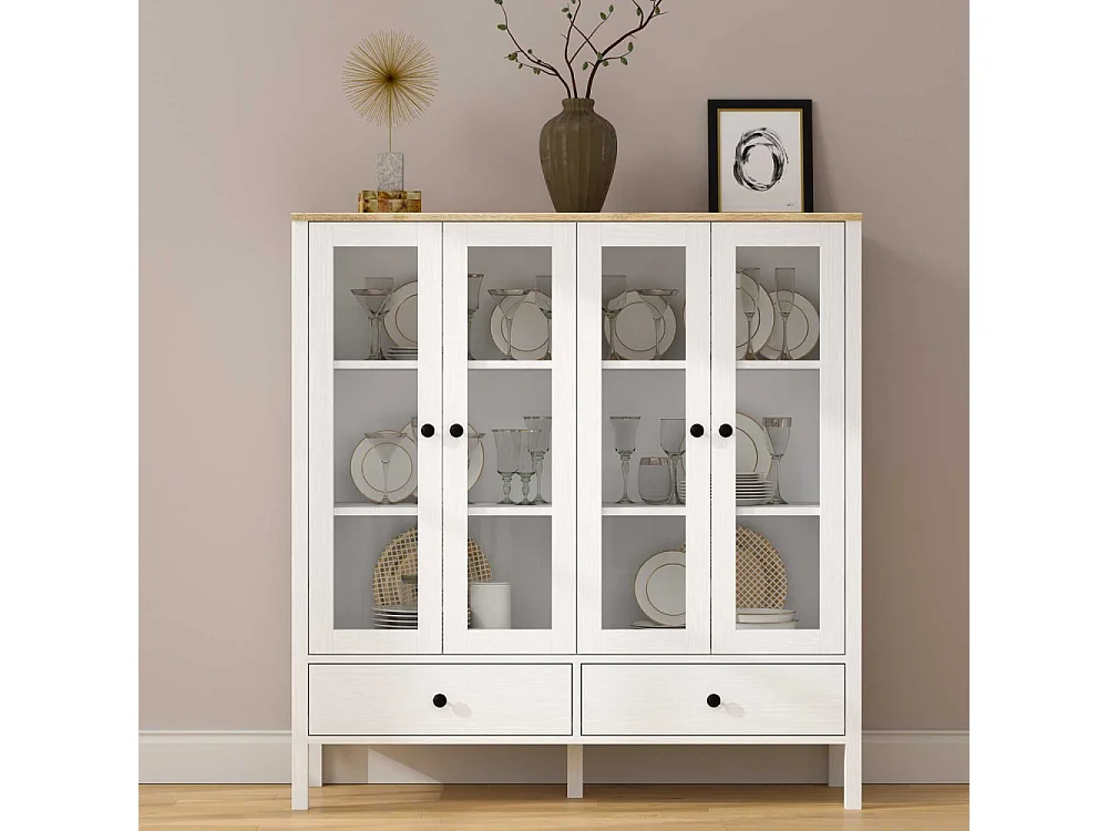 Meuble de rangement en aggloméré Frannie Modèle 5 : 130 x 44 x 136 cm