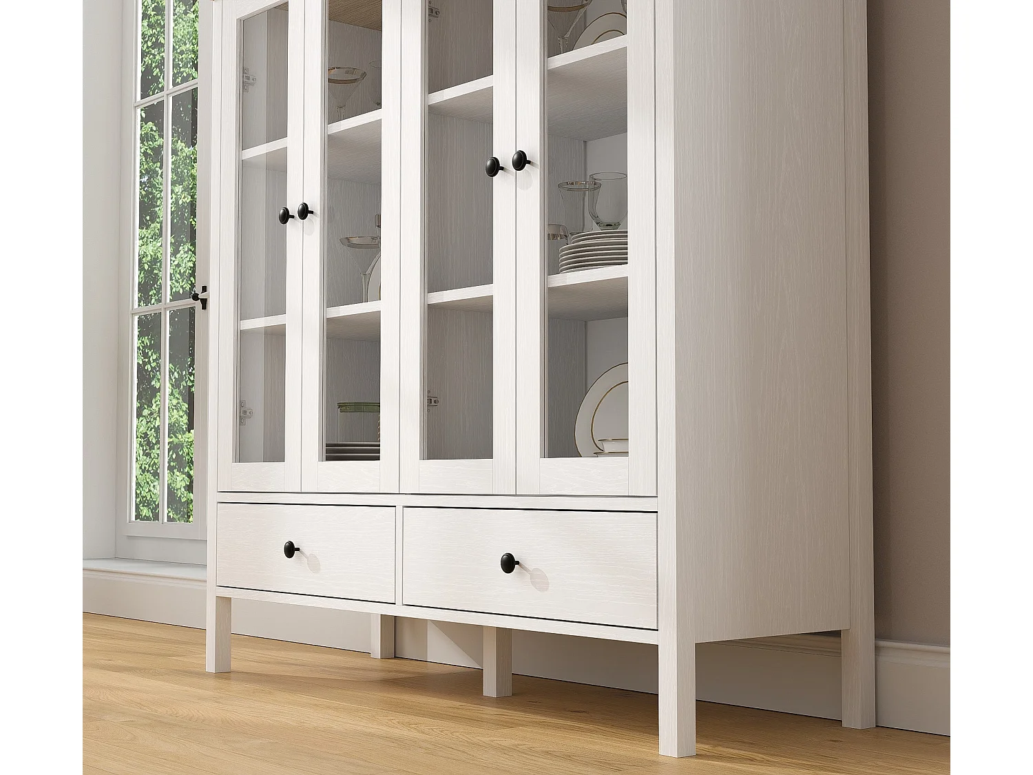 Meuble de rangement en aggloméré Frannie Modèle 5 : 130 x 44 x 136 cm