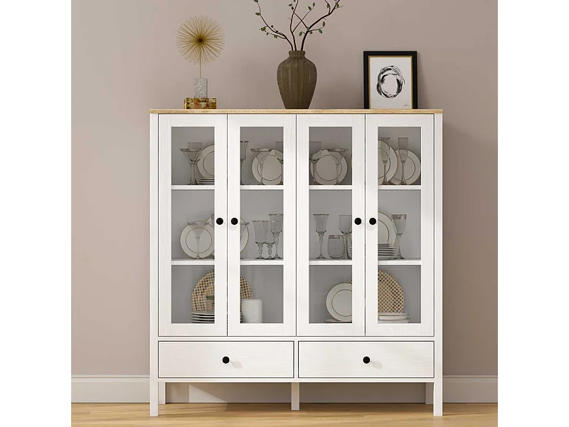 Meuble de rangement en aggloméré Frannie Modèle 5 : 130 x 44 x 136 cm