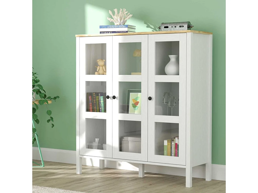 Meuble de rangement en aggloméré Frannie Modèle 1 : 112 x 40 x 123 cm