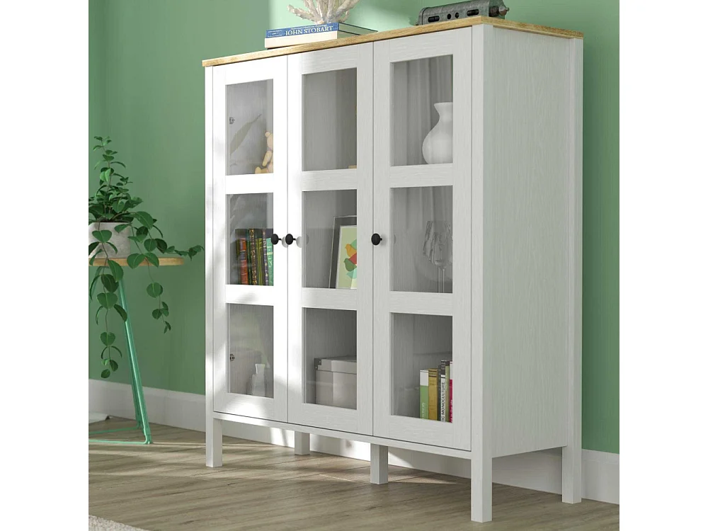 Meuble de rangement en aggloméré Frannie Modèle 1 : 112 x 40 x 123 cm