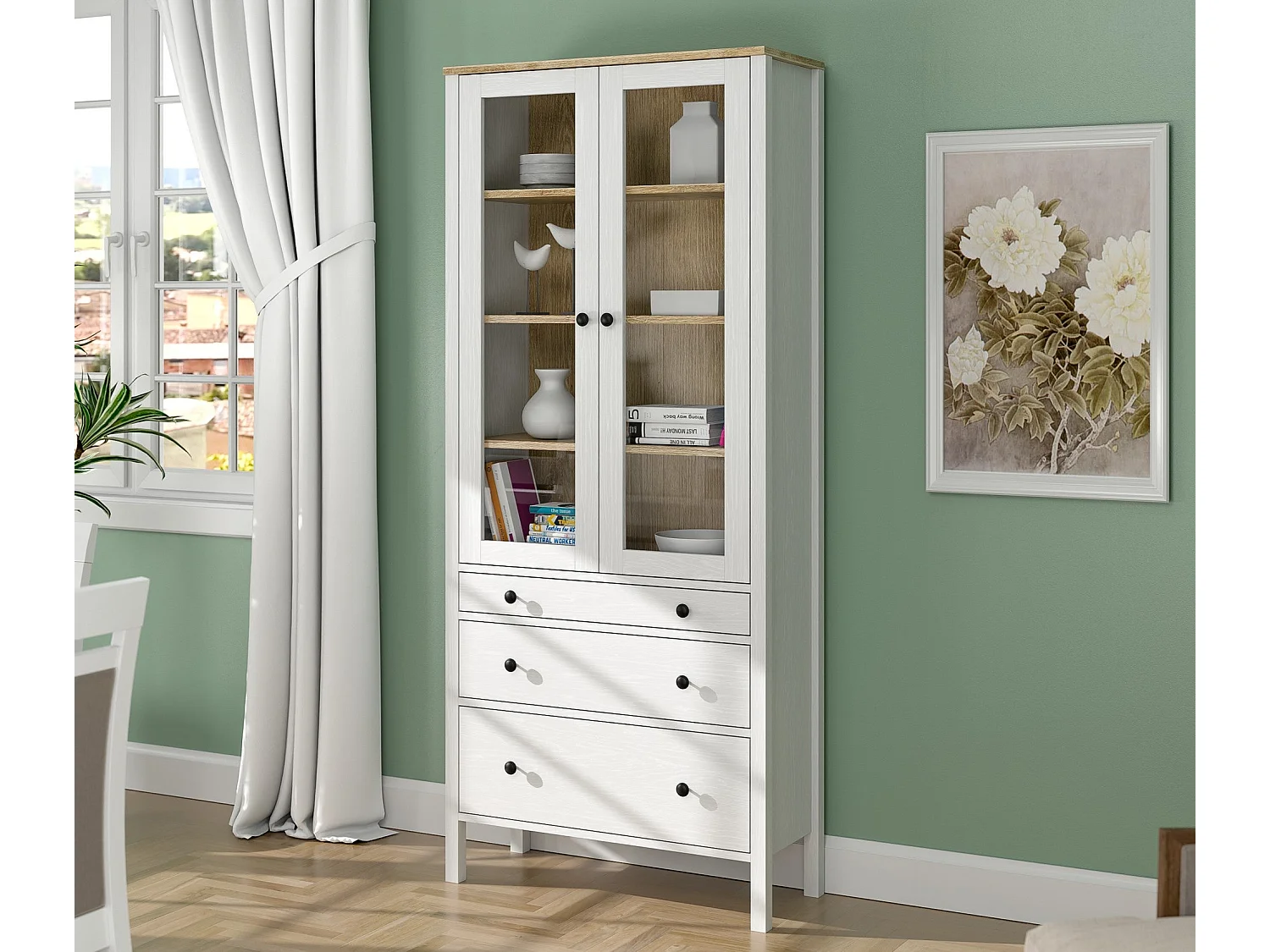 Meuble de rangement en aggloméré Frannie Modèle 4 : 83 x 35 x 194 cm