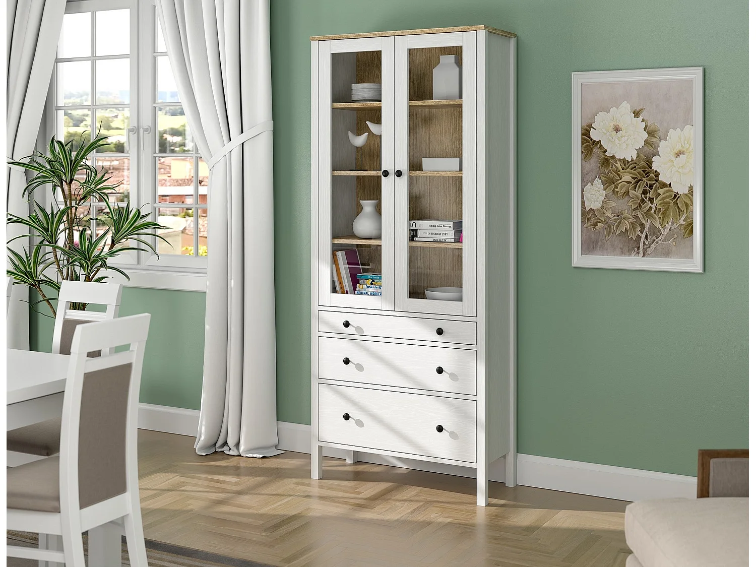 Meuble de rangement en aggloméré Frannie Modèle 4 : 83 x 35 x 194 cm