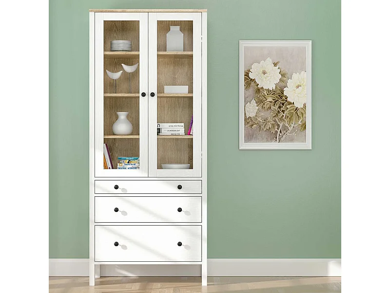 Meuble de rangement en aggloméré Frannie Modèle 4 : 83 x 35 x 194 cm