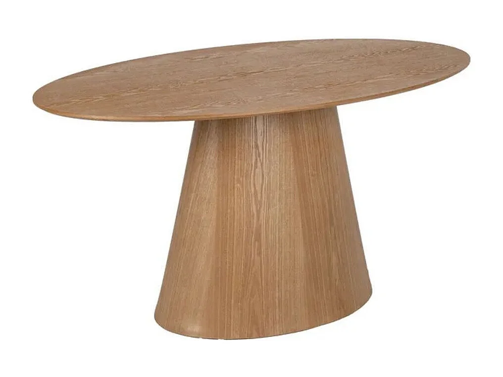 Table à manger ovale 160 cm finition bois naturel pied conique ARÉTHIE