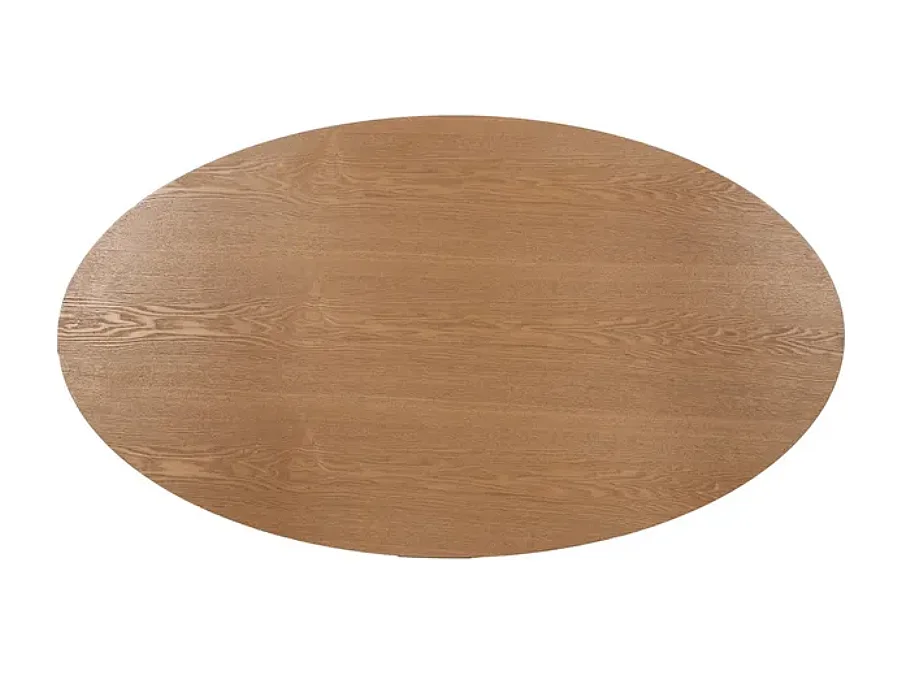 Table à manger ovale 160 cm finition bois naturel pied conique ARÉTHIE