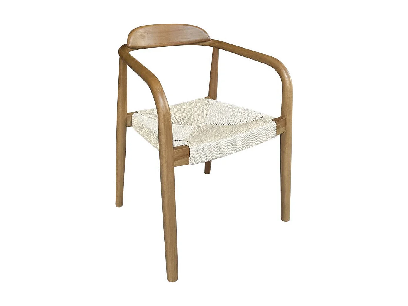 Chaise en bois de hêtre et en corde Galen (lot de 2)