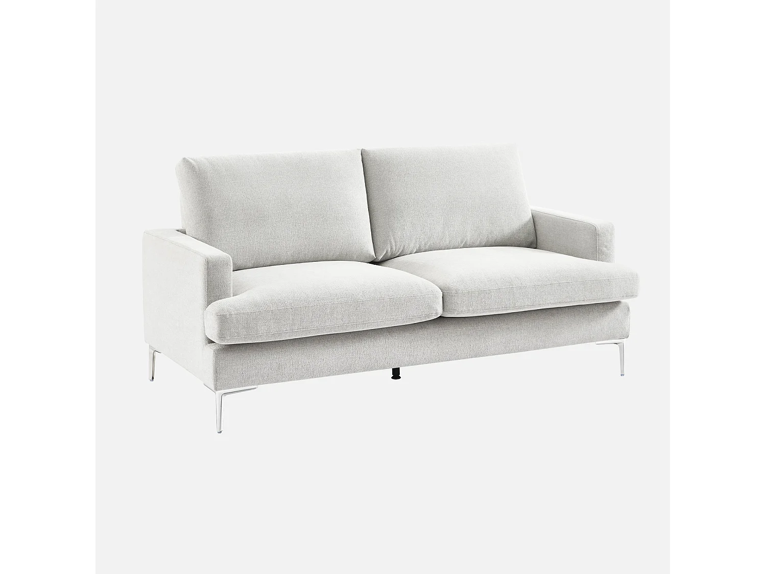 Sofá en tela simple de 3 plazas blanco roto