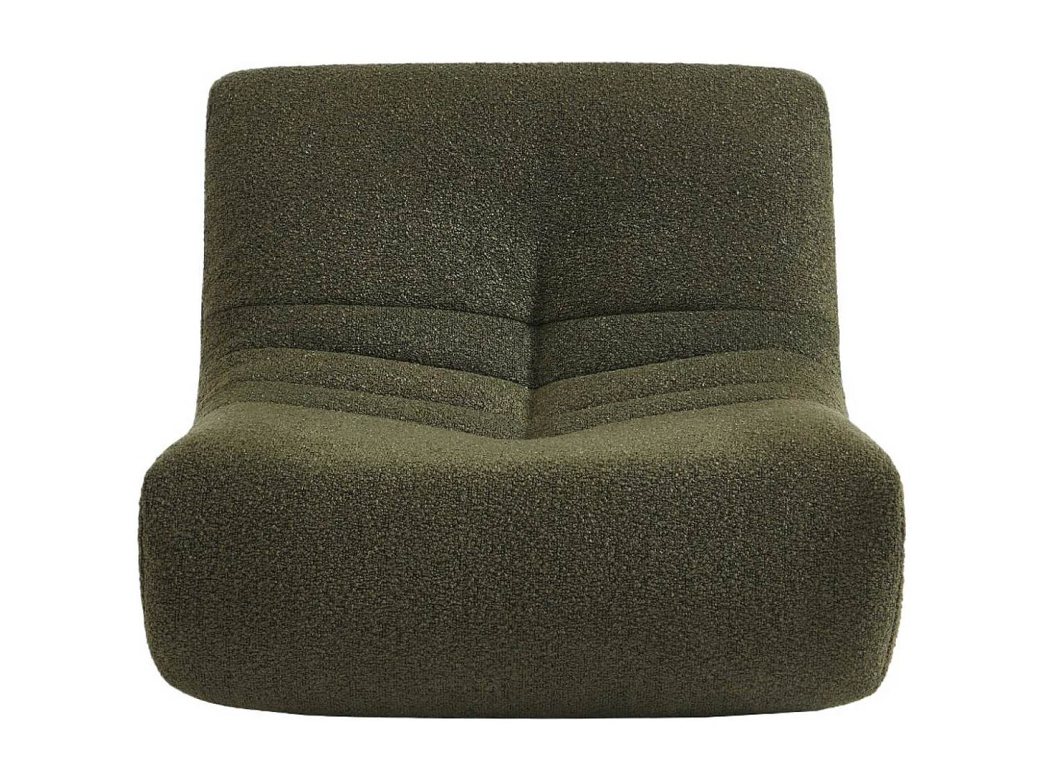 Fauteuil chauffeuse enfant bouclette texturée 1 place kaki - Sokol Kids