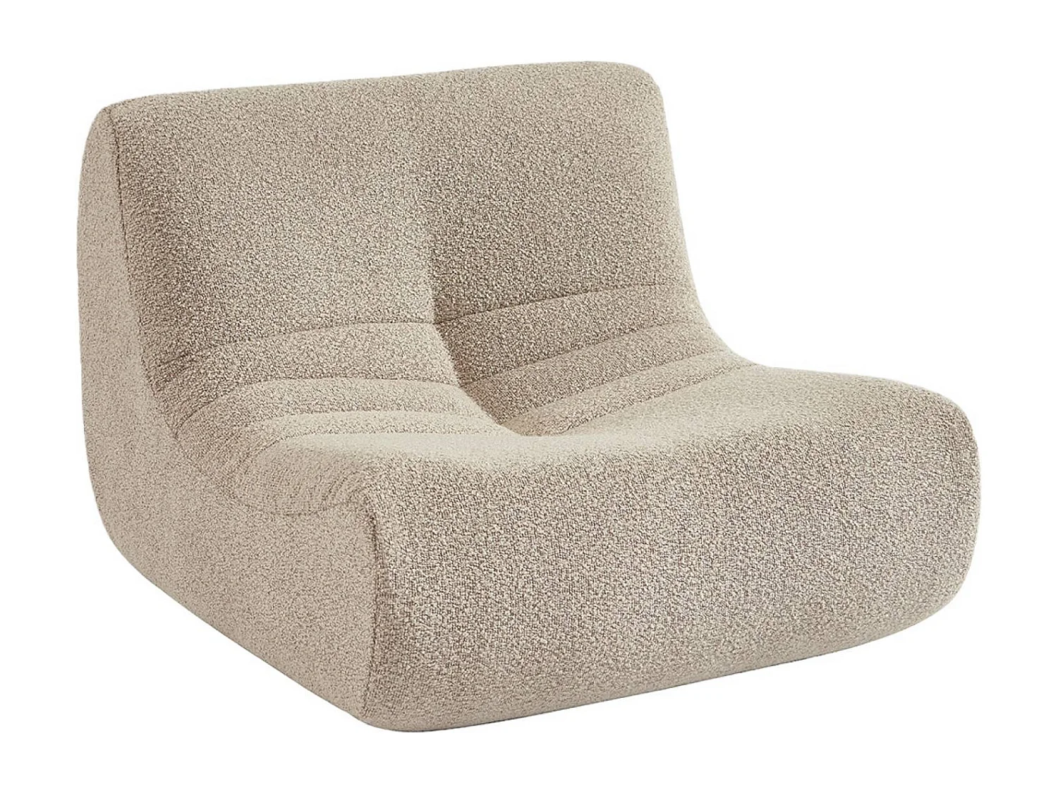Fauteuil chauffeuse enfant bouclette texturée 1 place beige - Sokol Kids