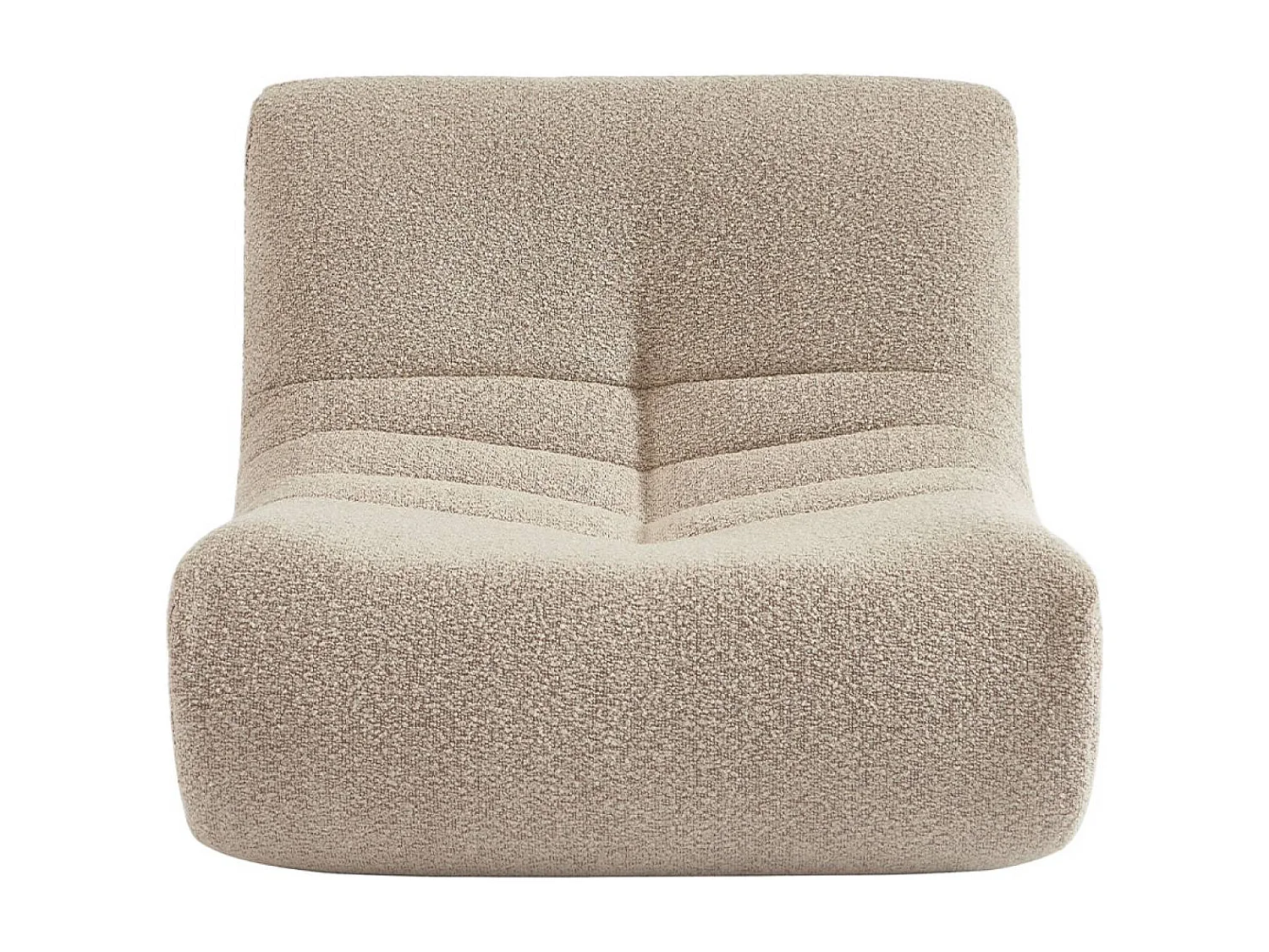 Fauteuil chauffeuse enfant bouclette texturée 1 place beige - Sokol Kids