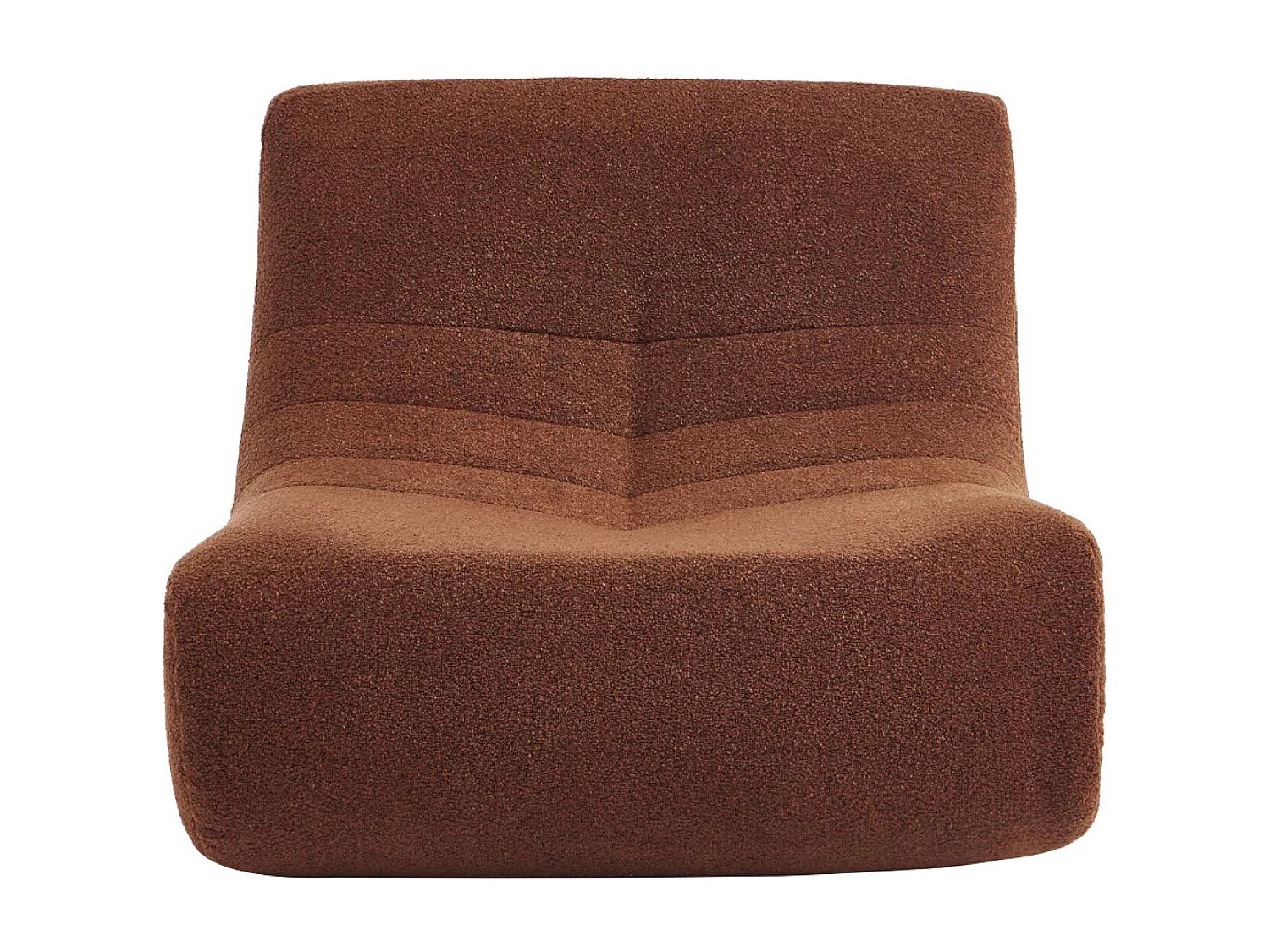 Sofá modular en borreguito texturizado, 3 plazas terracotta