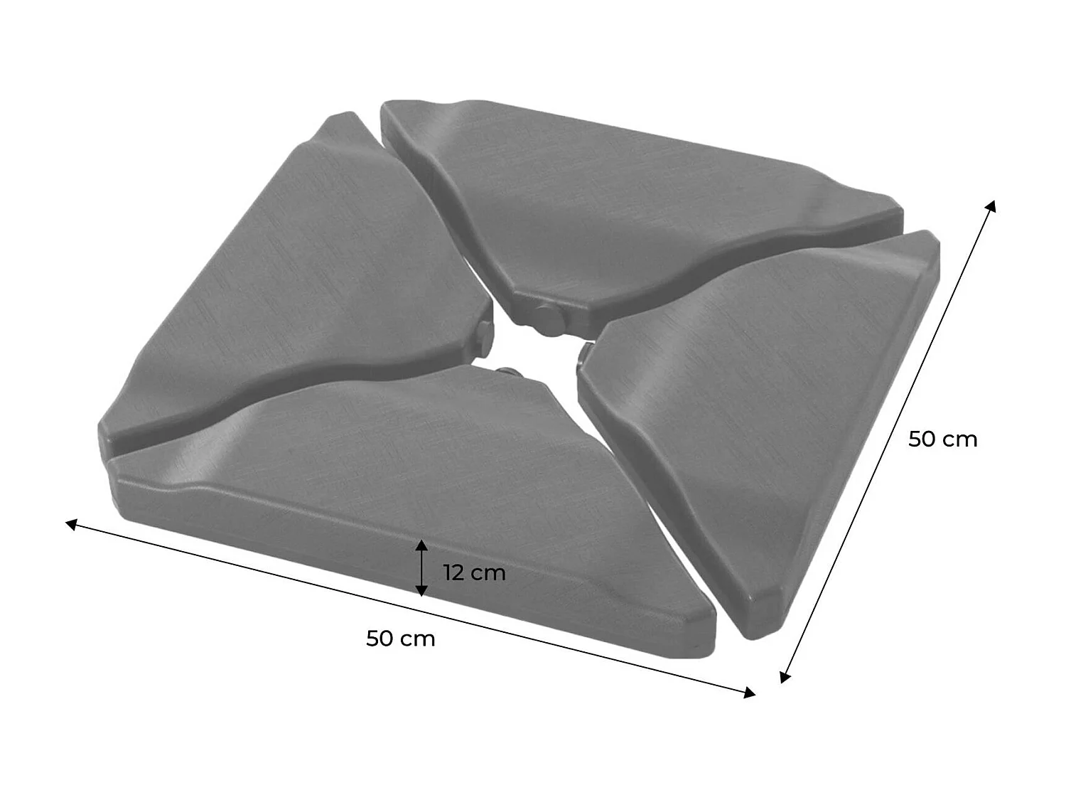 Pied triangle en plastique anthracite pour parasol - Baso