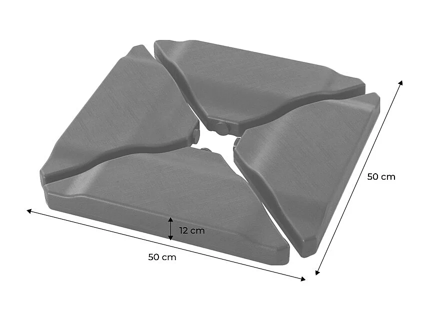 Pied triangle en plastique anthracite pour parasol - Baso