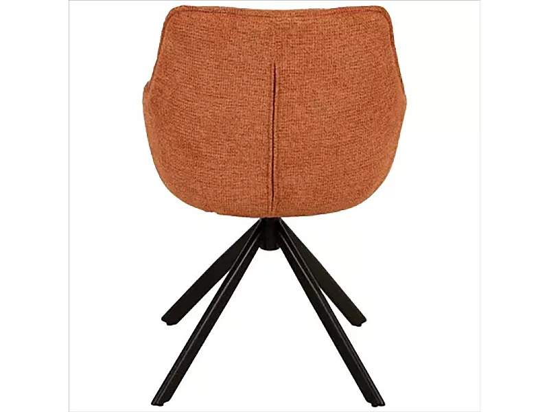 Chaise pivotante 360° terracotta pieds métal