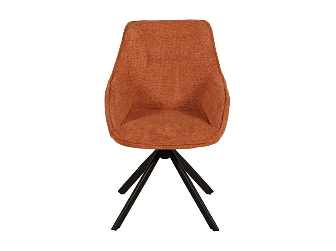 Chaise pivotante 360° terracotta pieds métal