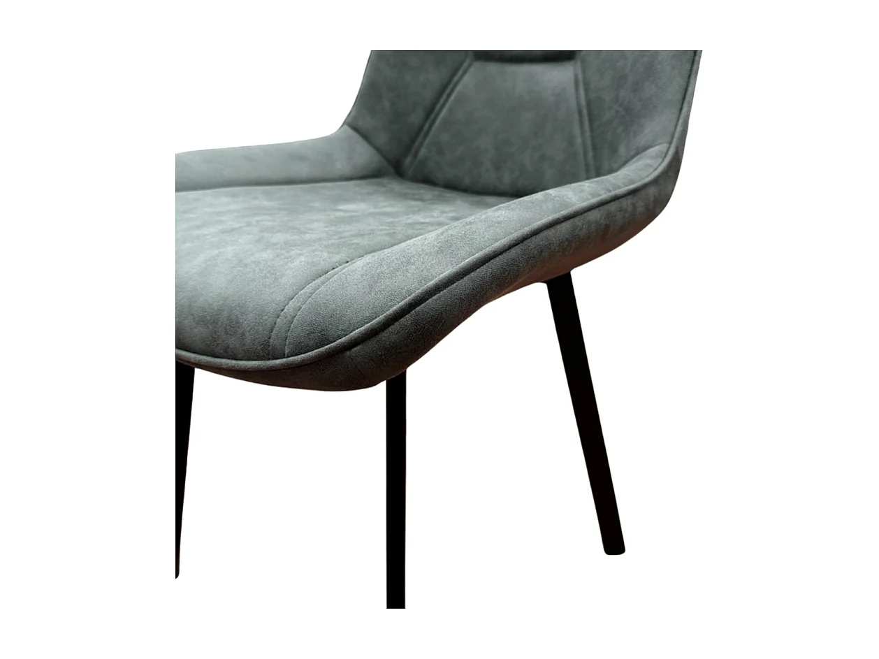 Chaise PU gris foncé Robin