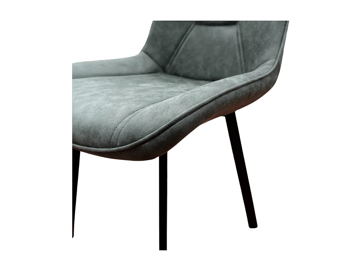 Chaise PU gris foncé Robin
