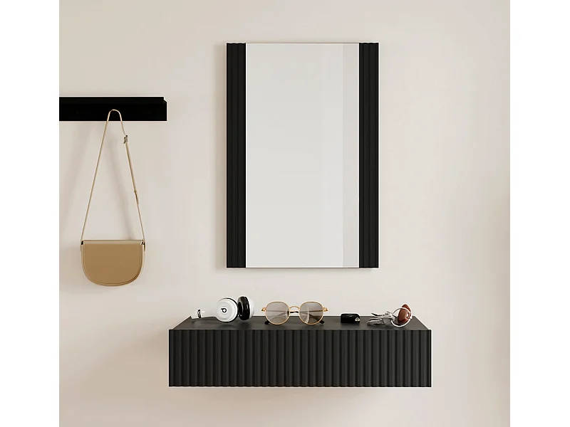 Recibidor para Entrada Pasillo en Negro 80x42x97cm Amira