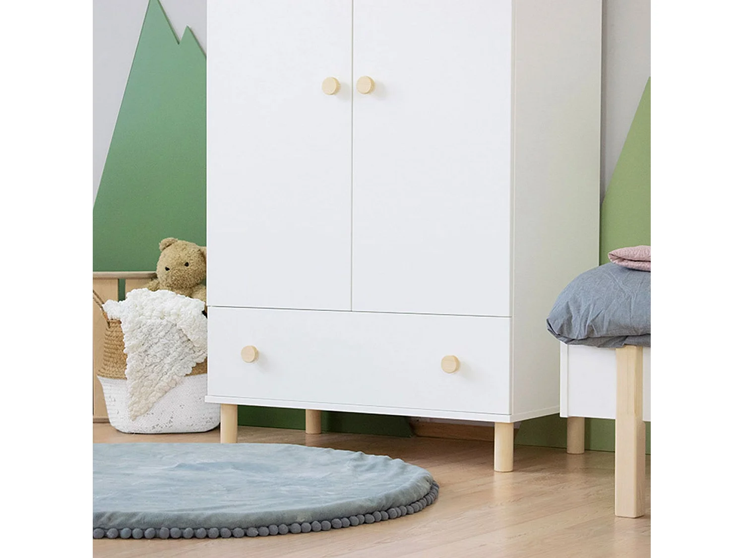 Armoire enfant avec tiroir COMBO blanc