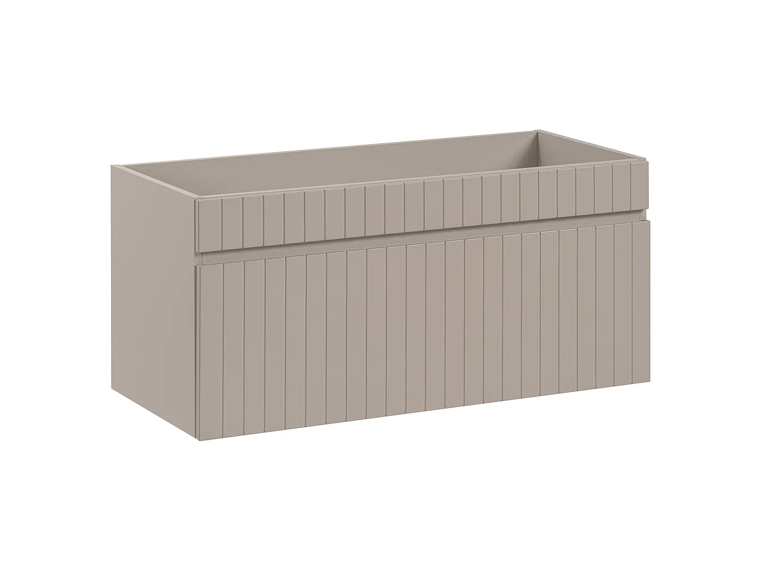 Ensemble de meubles 100 cm avec plan de toilette et vasque à poser Iconic Cashmere
