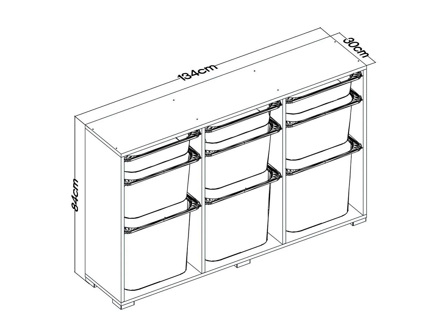 Meuble de rangement 8 tiroirs Bofi