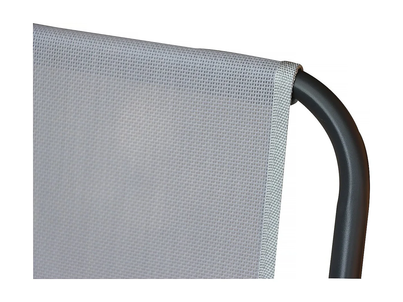 Salon de jardin repas avec parasol en métal "Convivia" - 6 places - Gris clair