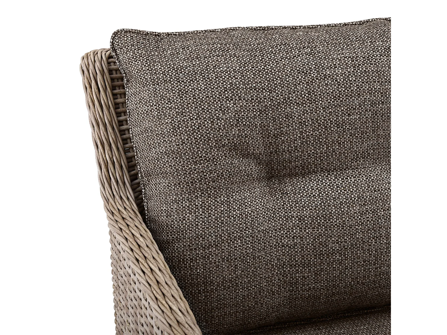 Now's Home - Salon De Jardin En Resine Tressee/aluminium Moka  Porto-fino