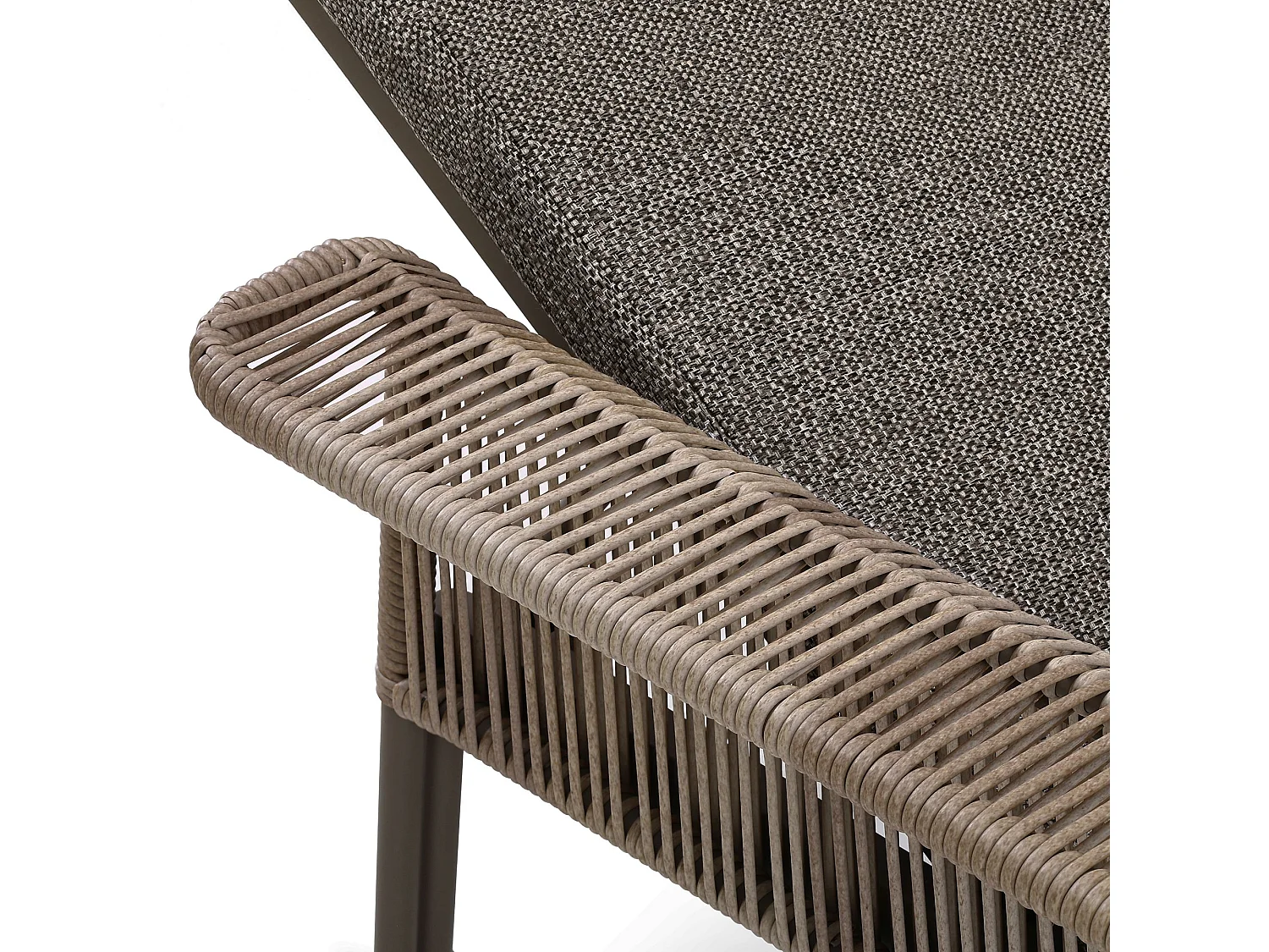 Now's Home - Lot De 2 Chaises Longues En Aluminium Et Tissu Moka  Madrague