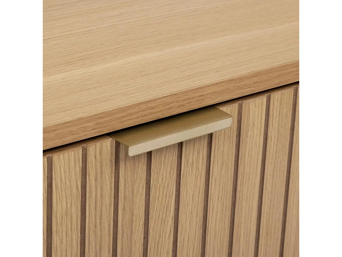 Table de Chevet 2 Tiroirs "Tasso" 52cm Naturel