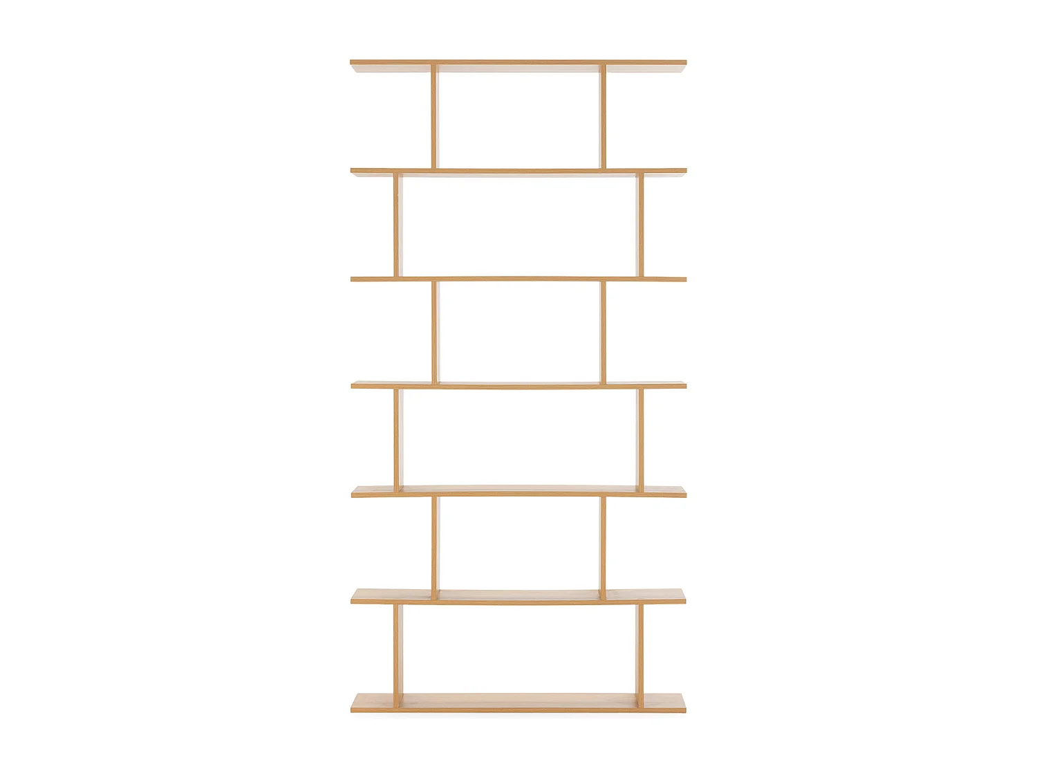 Wohnzimmerregal Osaka 6 fächern Eichenfarbe