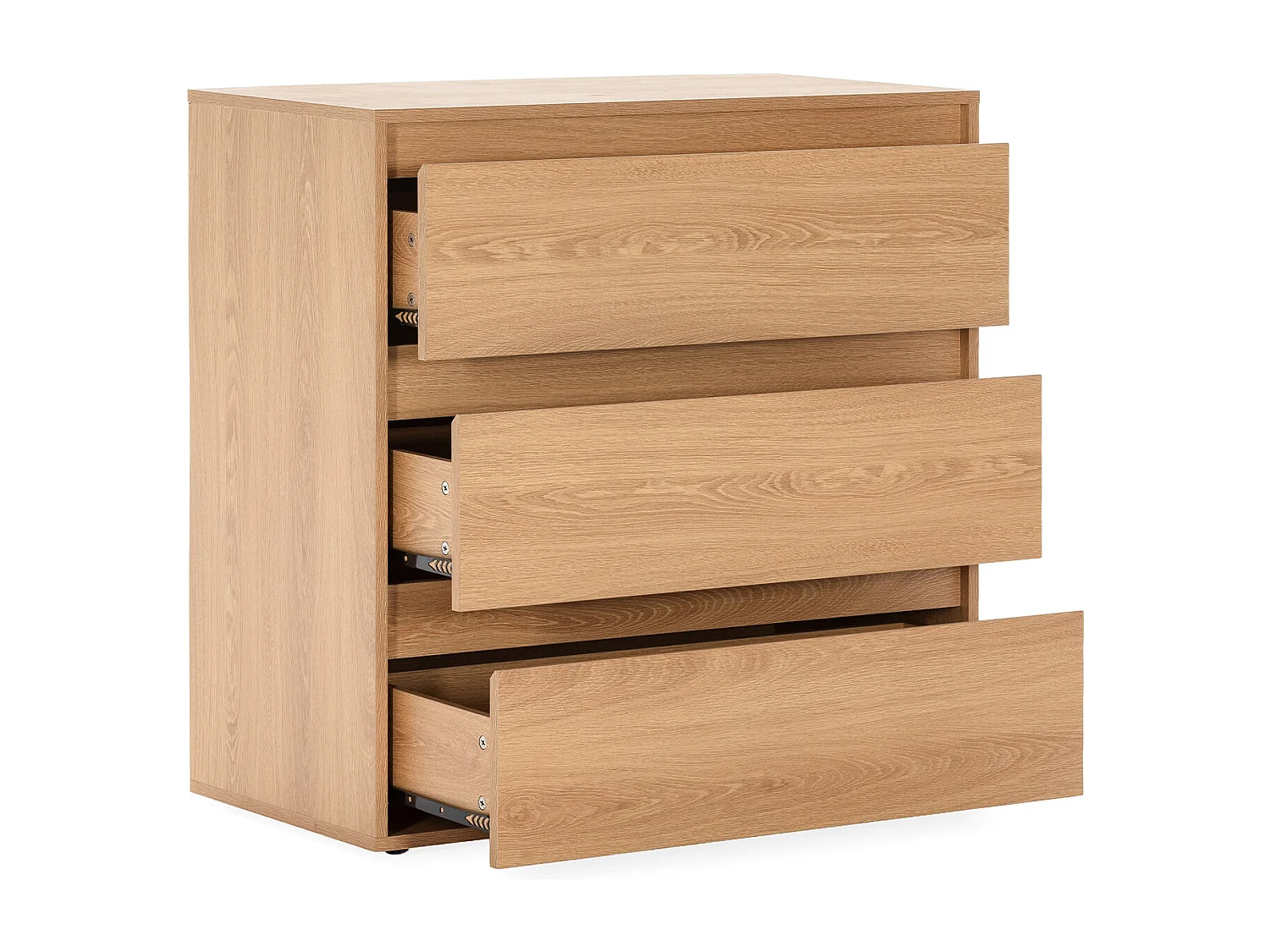 Kommode Tori 3 schubladen Eichenfarbe