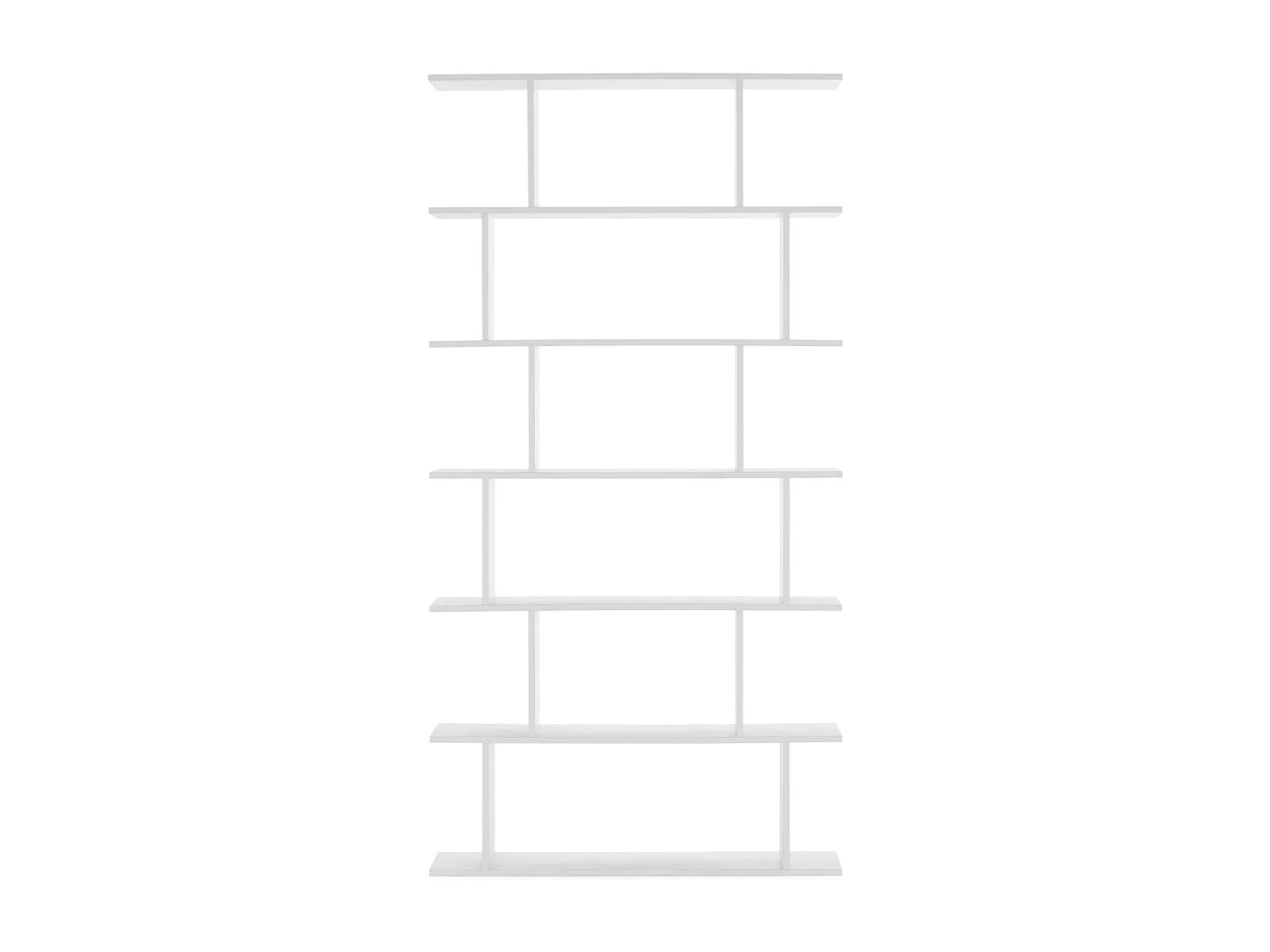 Wohnzimmerregal Osaka 6 fächern weiße Farbe