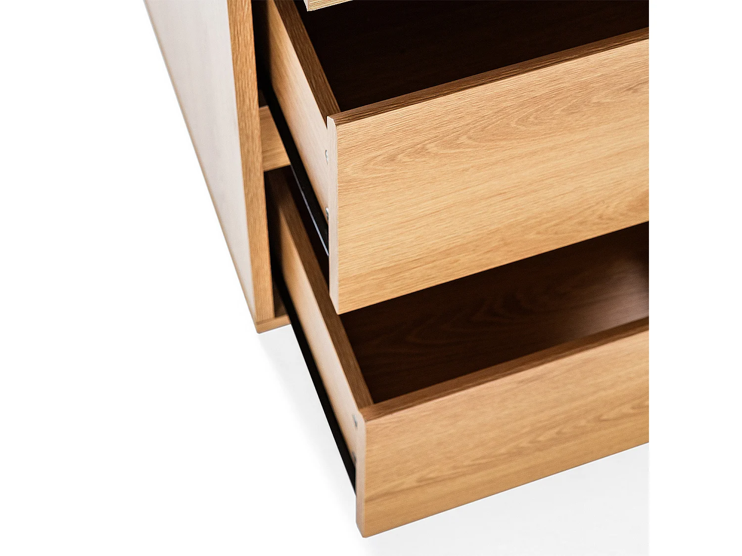 Hohe kommode Tori 4 schubladen Eichenfarbe