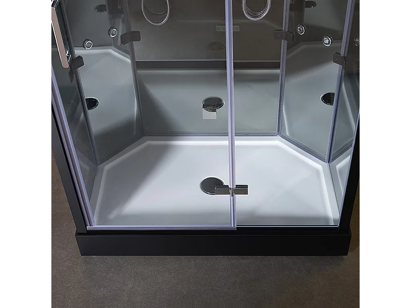 Cabine douche hammam 2 places XDUAL 120 MIRROR Archipel® - 120x80 cm