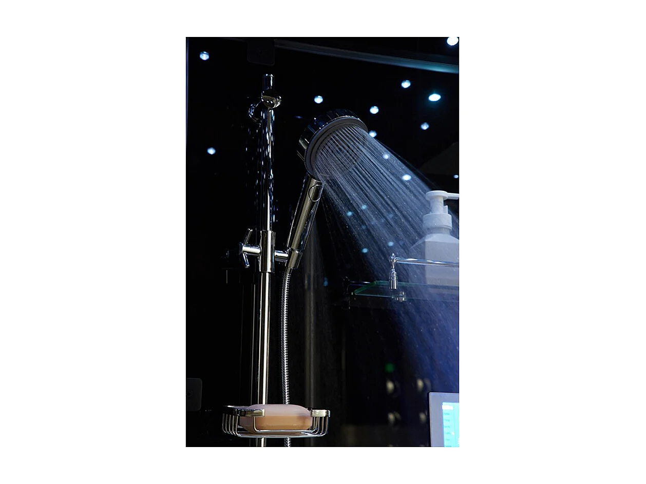 Cabine douche hammam 2 places XDUAL 120 BLACK Archipel® - 120x80 cm