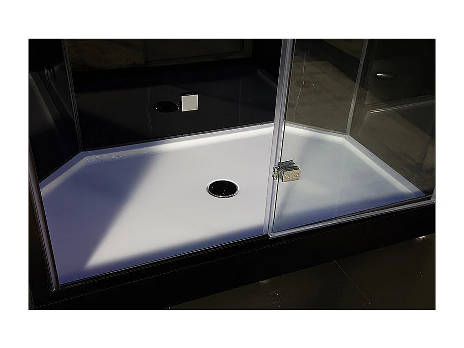 Cabine douche hammam 2 places XDUAL 120 BLACK Archipel® - 120x80 cm