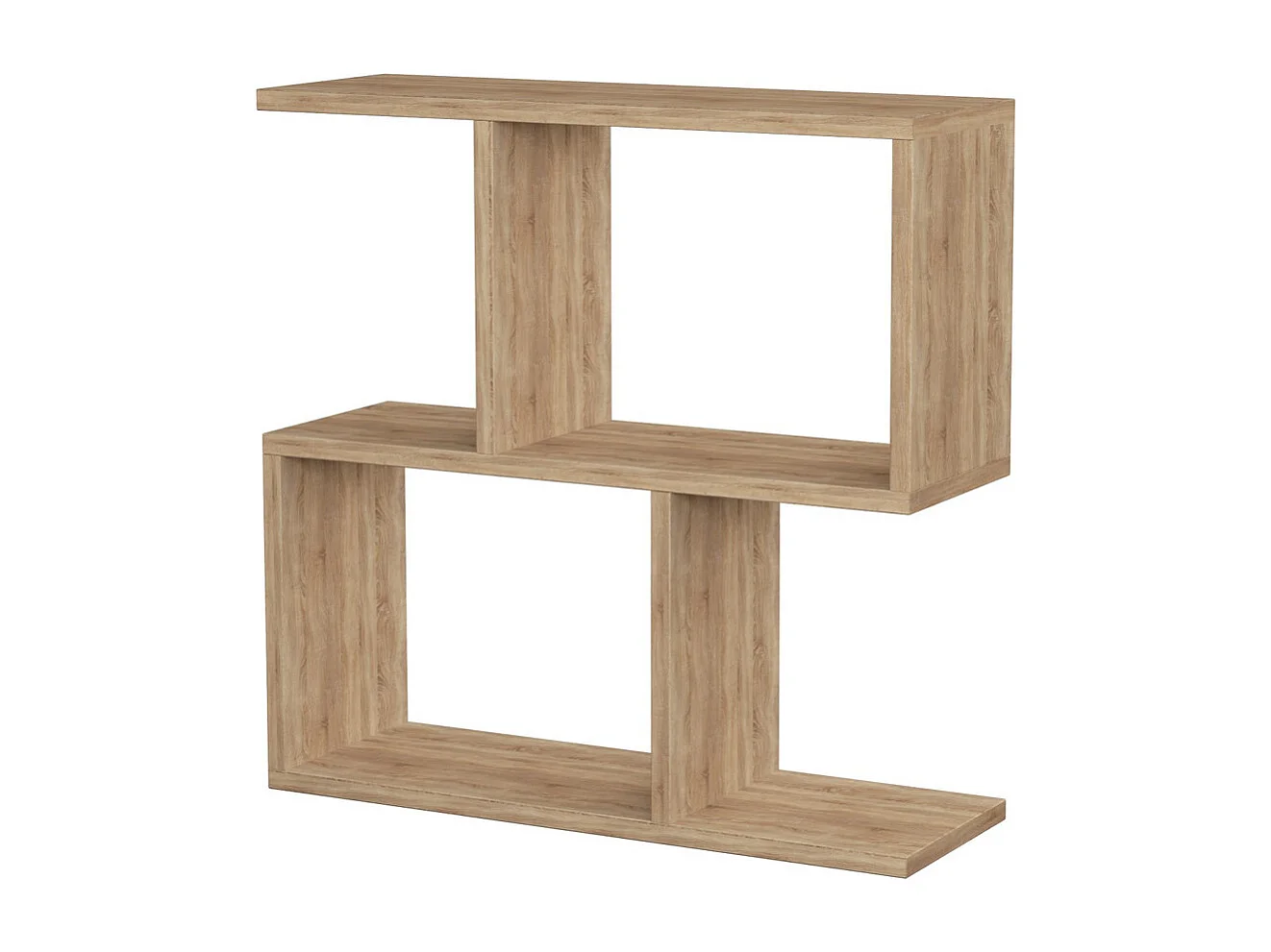 Bijzettafel van Eikenhout "Mania" 60x20x60 cm met 2 Planken, Modern Scandinavisch Design