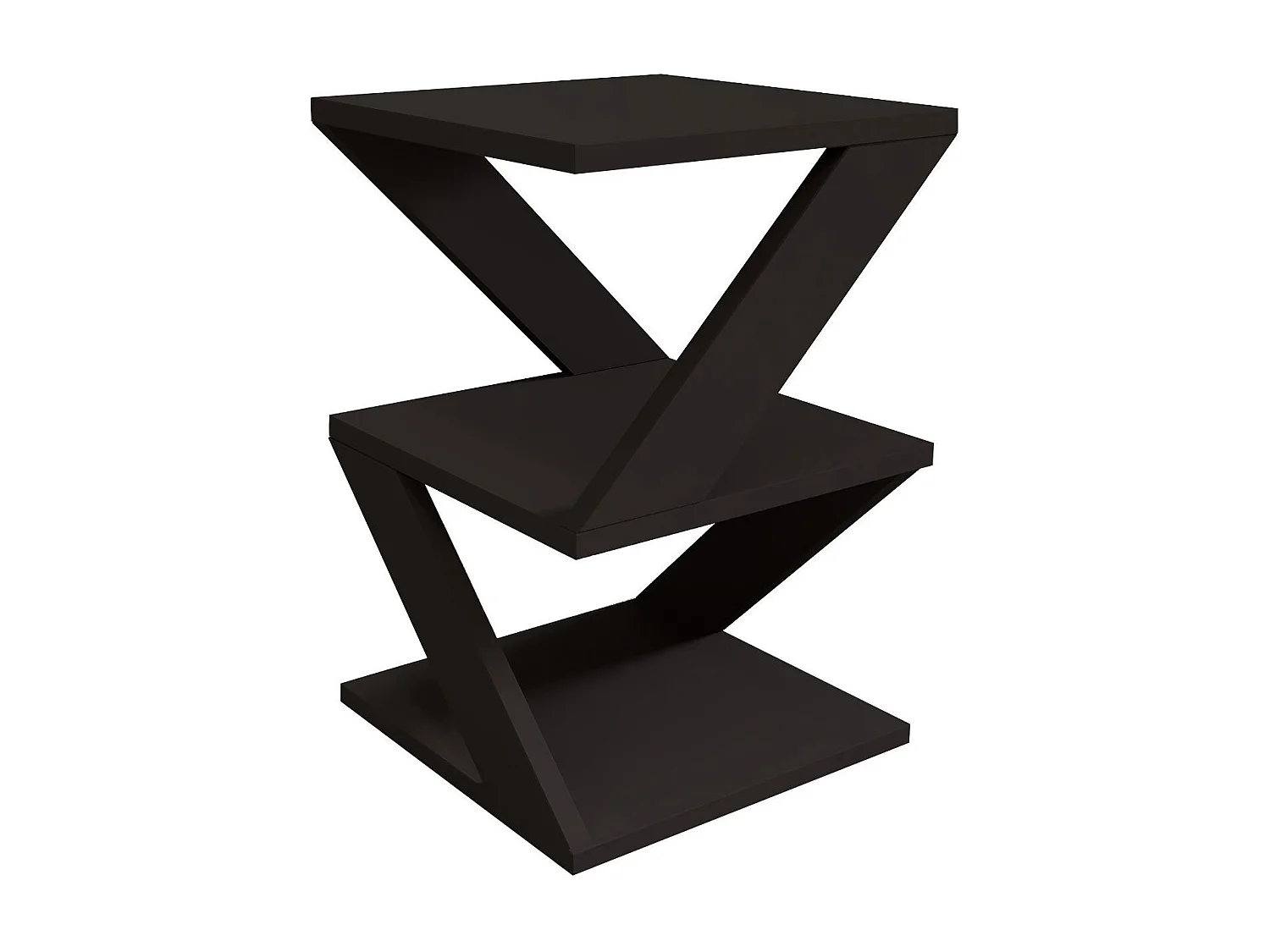 Table d'appoint en bois "Albeni" - 29 x 29 x 54 cm - Noir