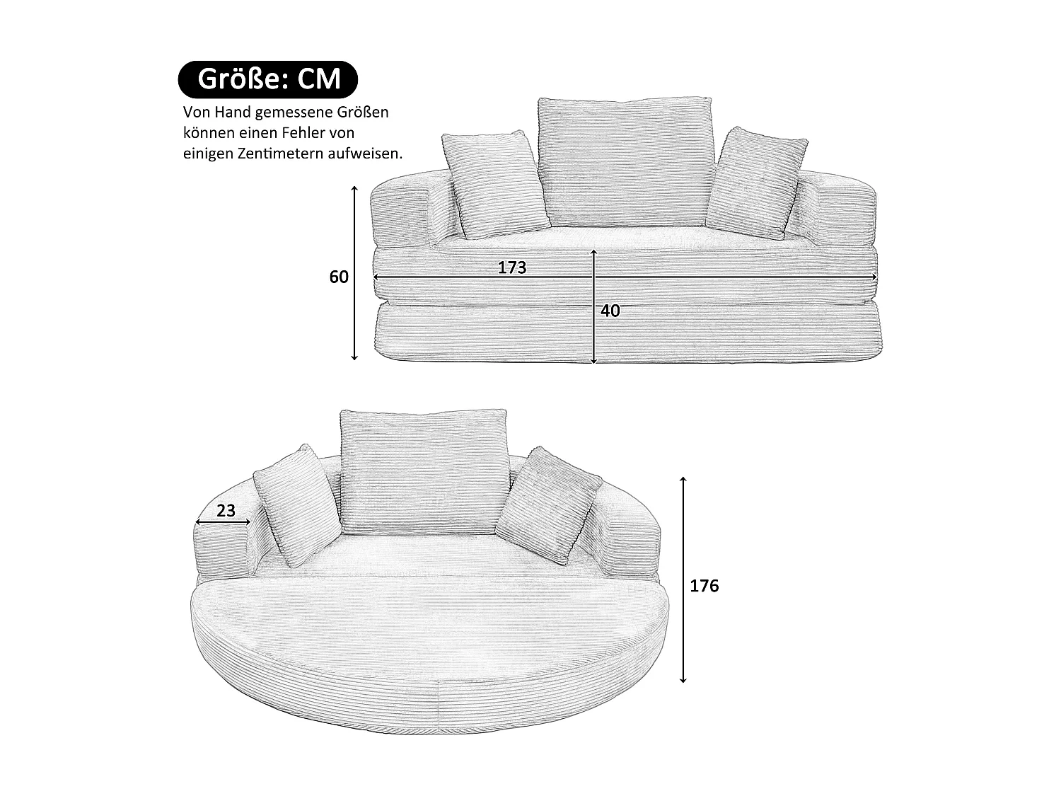 Canapé-lit pliant sans structure - 173 x 176 x 40 cm - canapé modulable convertible avec coussins - velours - beige