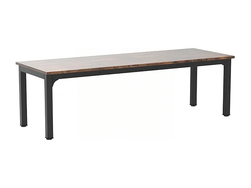 Bureau d'Ordinateur 200x70x75cm - Bureau Double Longueur pour Étudiants et Travailleurs - Table d'Étude  - Poste de Travail  Marron