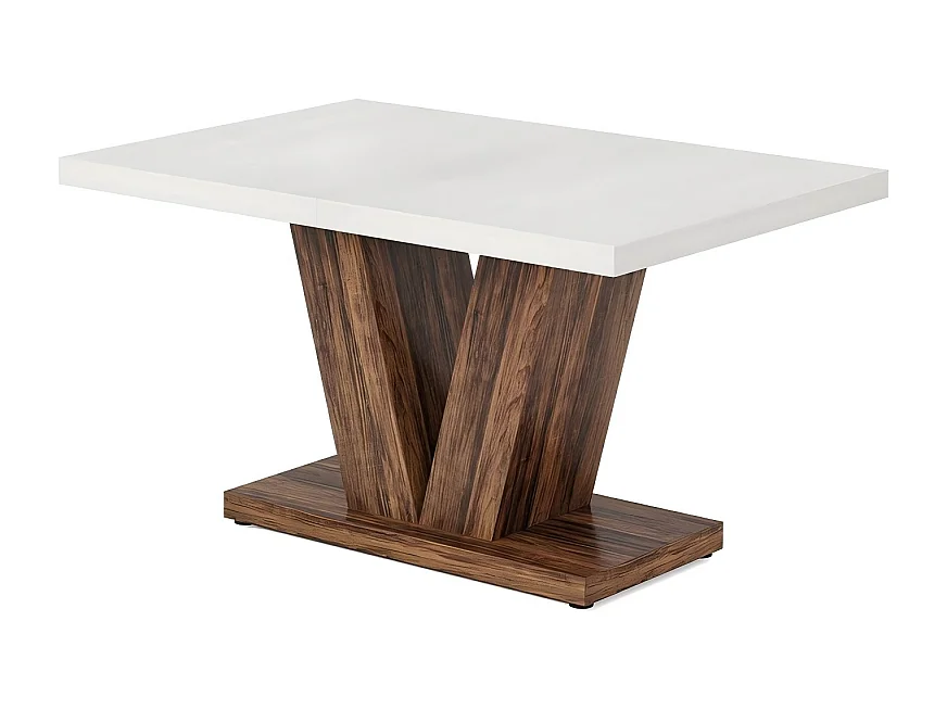 Table à manger - Table de cuisine - 120 x 80 x 75 cm - Piètement en V - Pour la maison, le restaurant - Marron