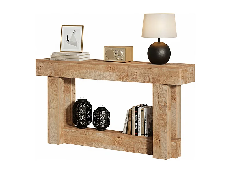 Table console 160cm, table de canapé derrière le canapé, longue table d'entrée , table console étroite, table de couloir pour entrée, salon, bois naturel
