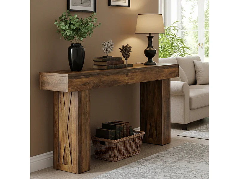 Table console étroite de 160 cm - Table basse moderne pour couloir, table d'entrée pour salon, chambre à coucher, bureau à domicile